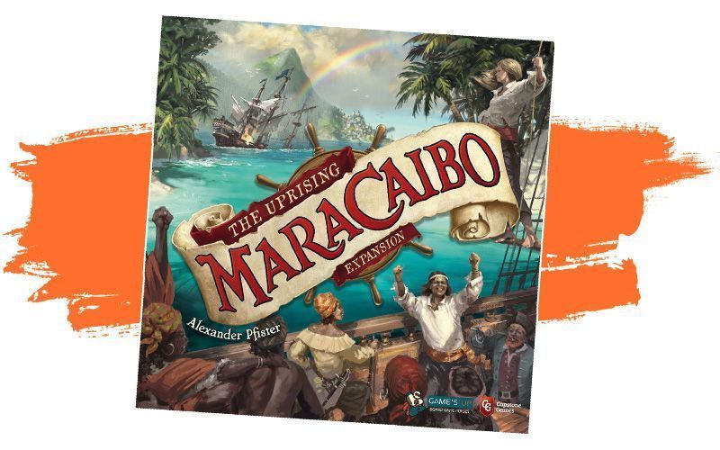 Portada de la nueva expansión de Maracaibo en español. Juego de mesa